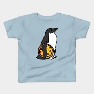 Cute Penguin with Pepperoni Pizza Kids T-Shirt